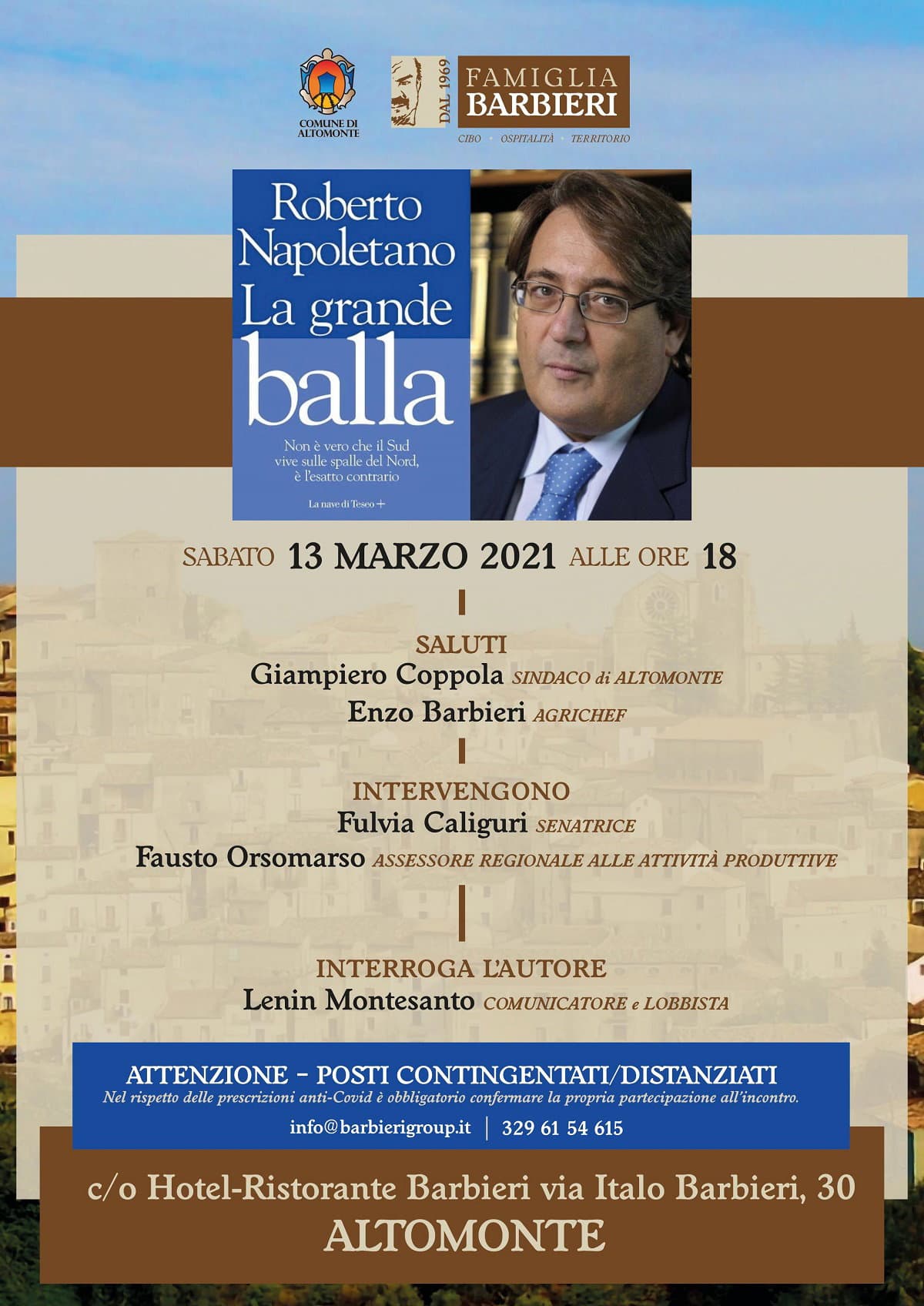 Napoletano, “La grande balla”: «L'unica integrazione possibile è quella tra Nord e Sud Italia»