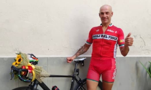 Silvio Giovane in 24 ore da Perugia a San Marco in bicicletta: impresa riuscita