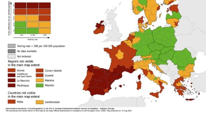 Covid, la Calabria torna ad essere una regione ad alto contagio. L'Ecdc ci pone oggi in zona rossa