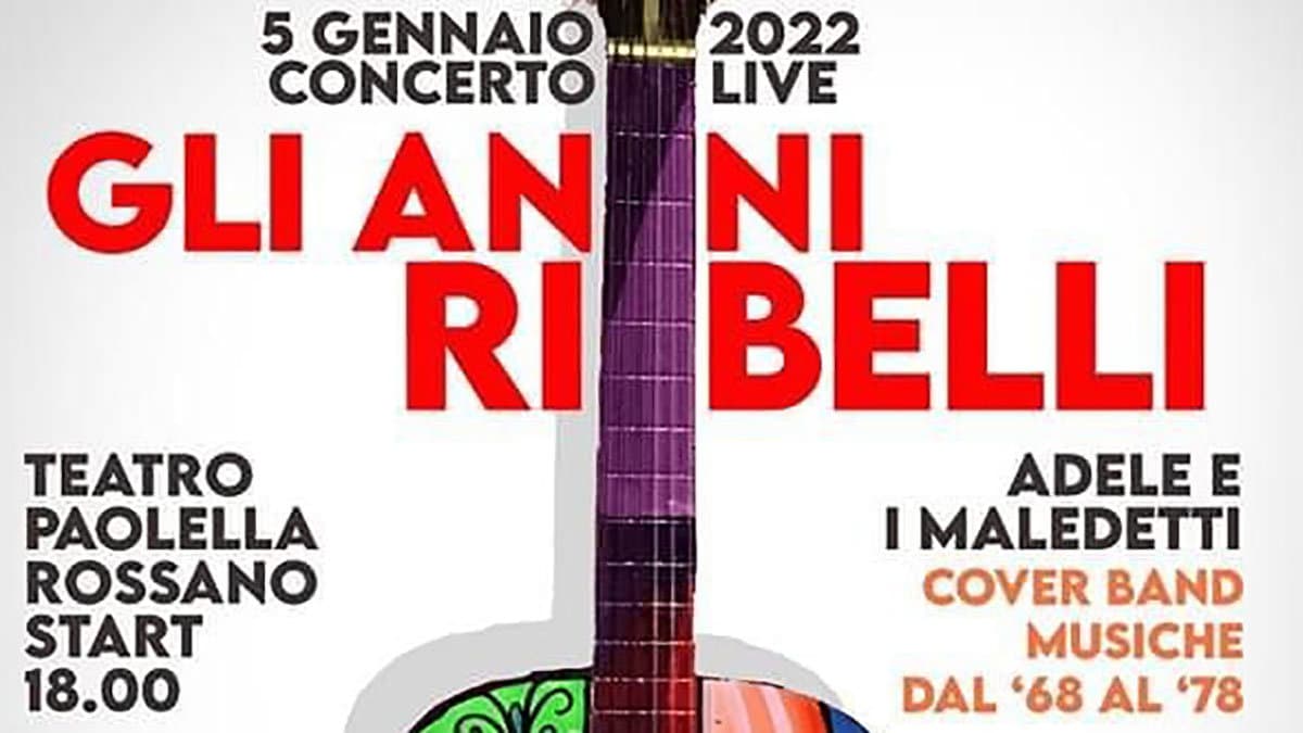 Co-Ro, spazio alla solidarietà con il concerto spettacolo di “Gli anni ribelli”