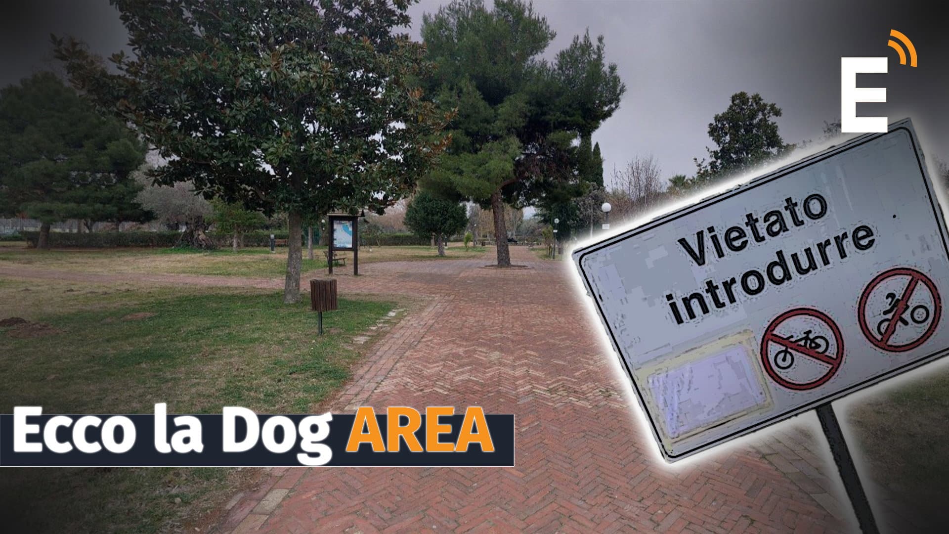 Al parco "Luzzi" in compagnia del cane: da oggi è possibile. Eliminato il divieto dal cartello