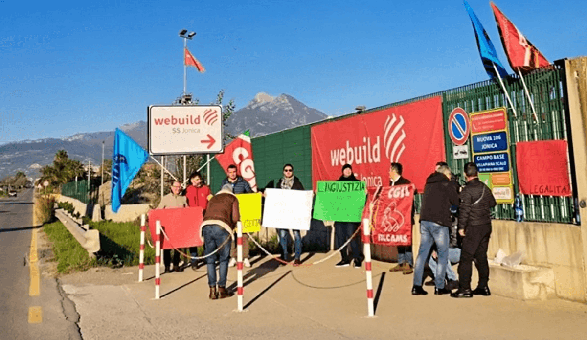 Sindacati contro Cosmopol/Sirjo Webuild: «No ai lavoratori "usa e getta"»