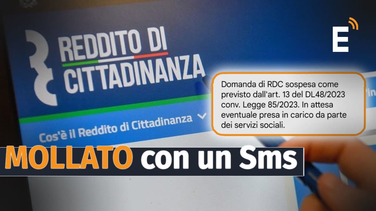 Stop al reddito di cittadinanza: con un sms “licenziati” tanti precettori