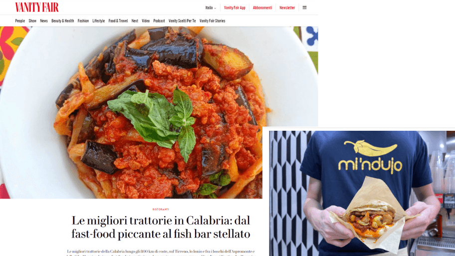 Per Vanity Fair il fast-food identitario di Mi'Ndujo è uno dei luoghi speciali dove mangiar bene in Calabria