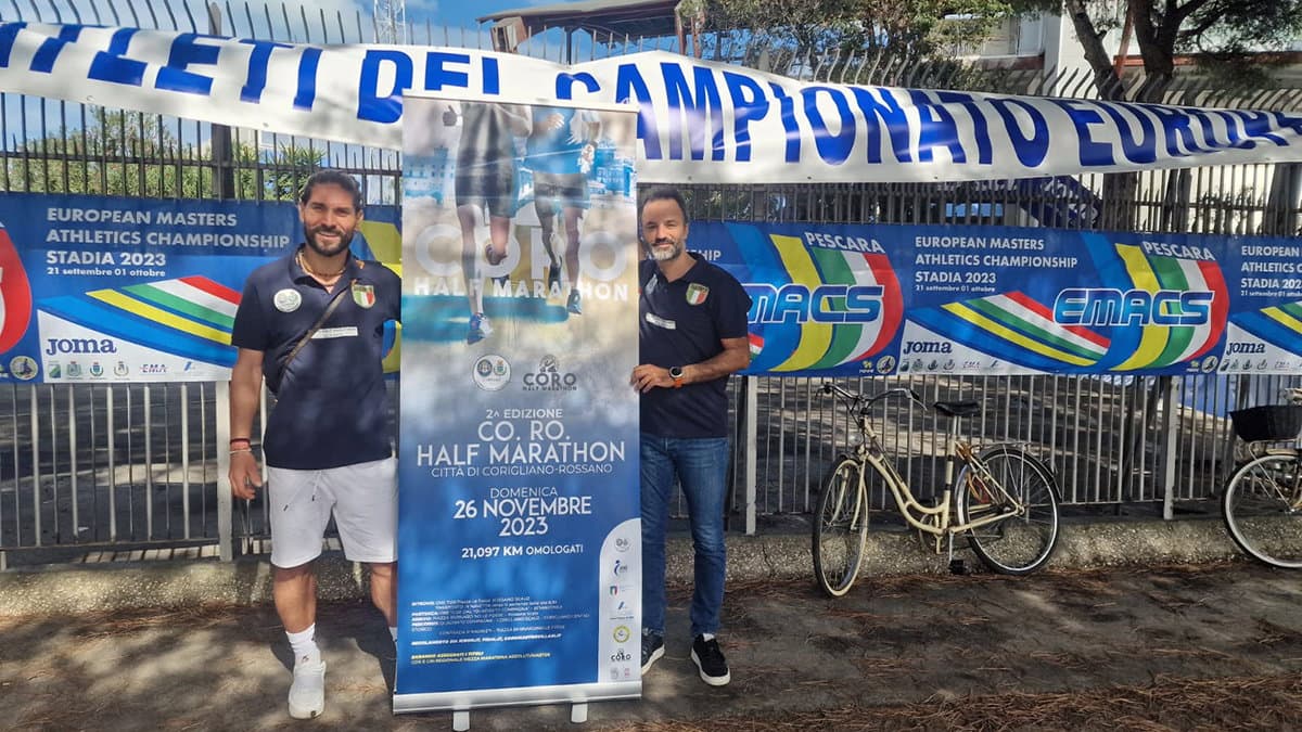 Il team di Co-Ro della CorriCastrovillari partecipa ai campionati europei Master di Pescara