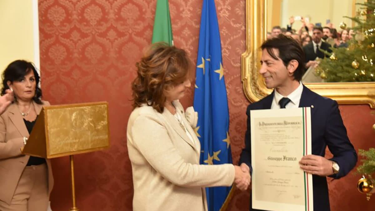 Giuseppe Franco, imprenditore di Longobucco, diventa Cavaliere al Merito