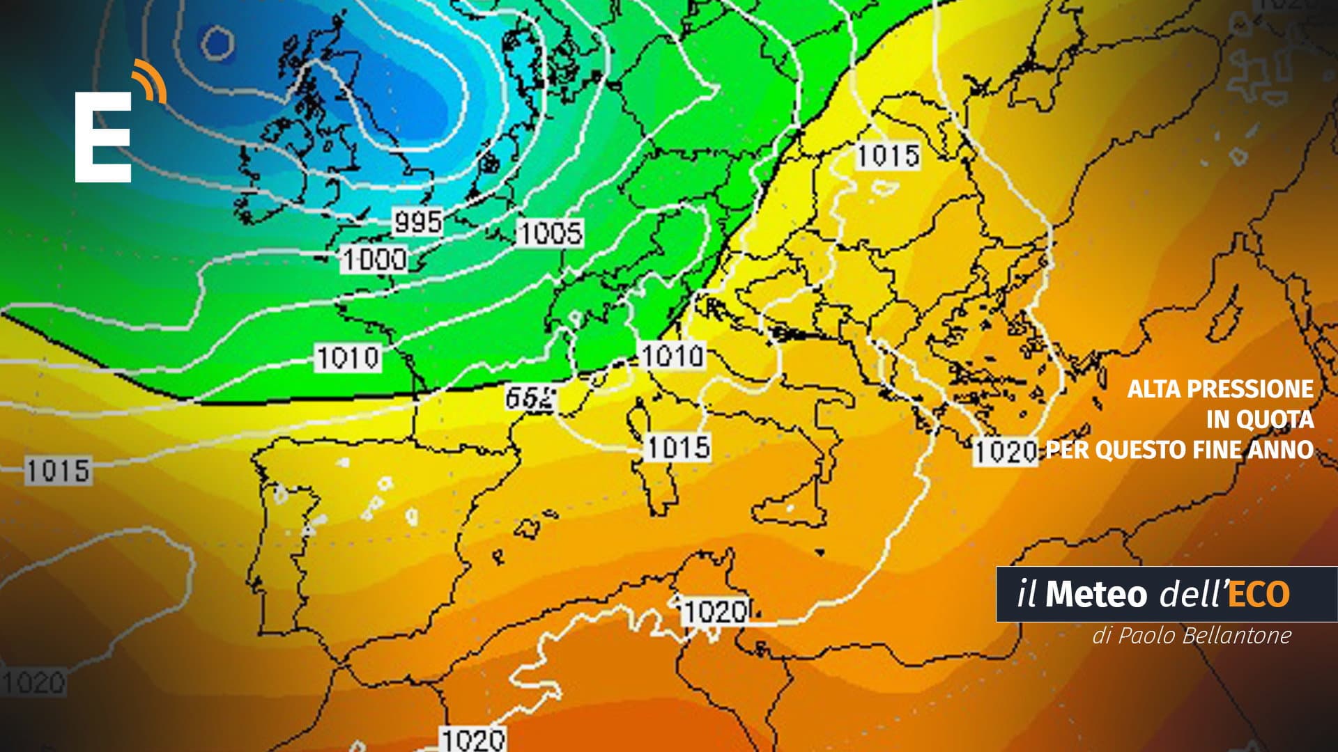 Fine anno con qualche nuvola ma senza pioggia. Sarà fredda la notte di Capodanno