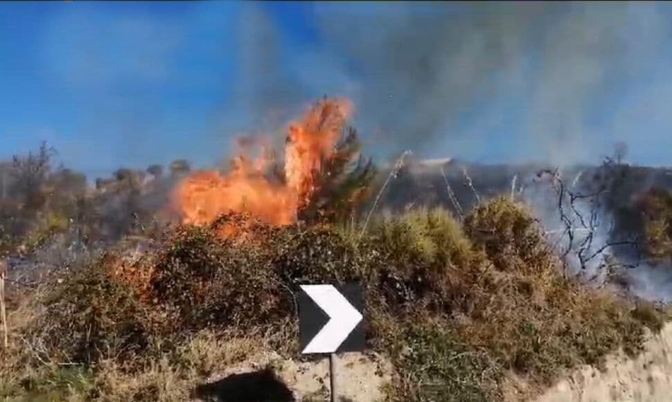 Incendio sul monte Iotta a Cassano Jonio