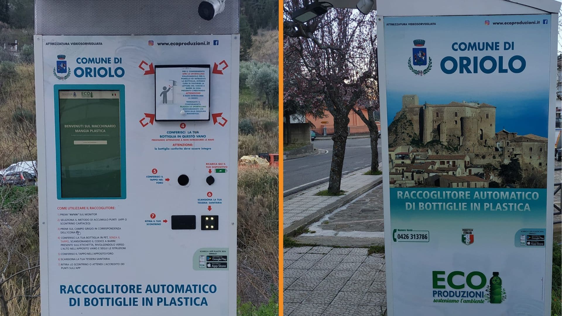 Ad Oriolo installata una macchina "mangia plastica" per ridurre i rifiuti e rispettare l'ambiente