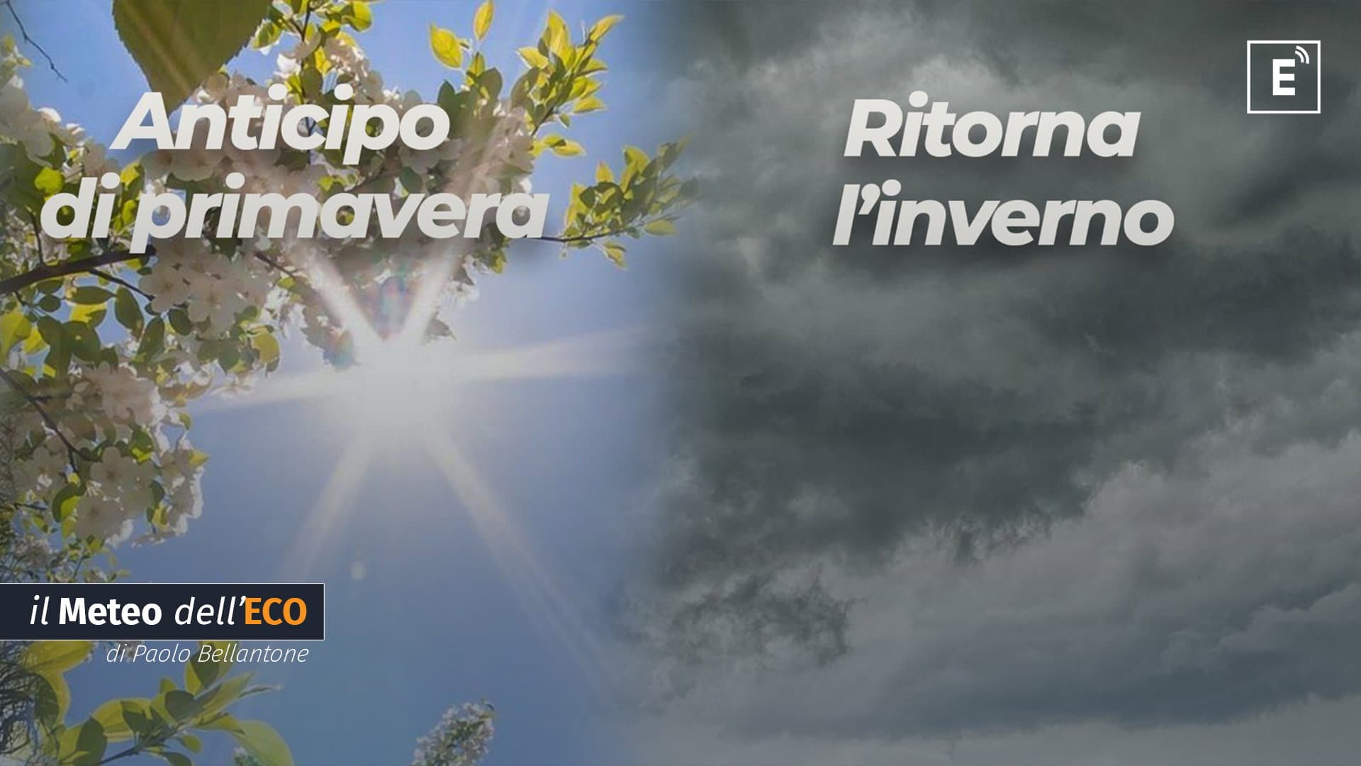 Oggi e domani un anticipo di primavera, ma da lunedì torna l'inverno... e pure la neve