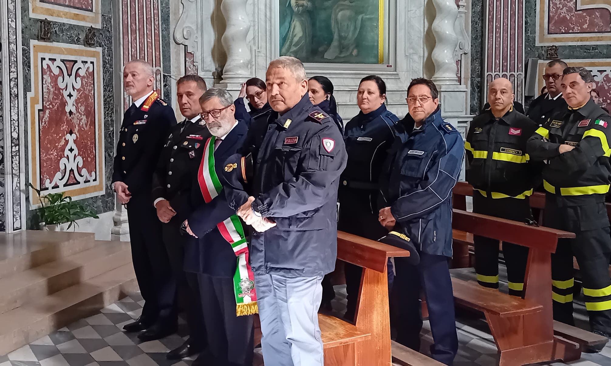 Le Forze dell'Ordine di Corigliano-Rossano celebrano il Precetto Pasquale