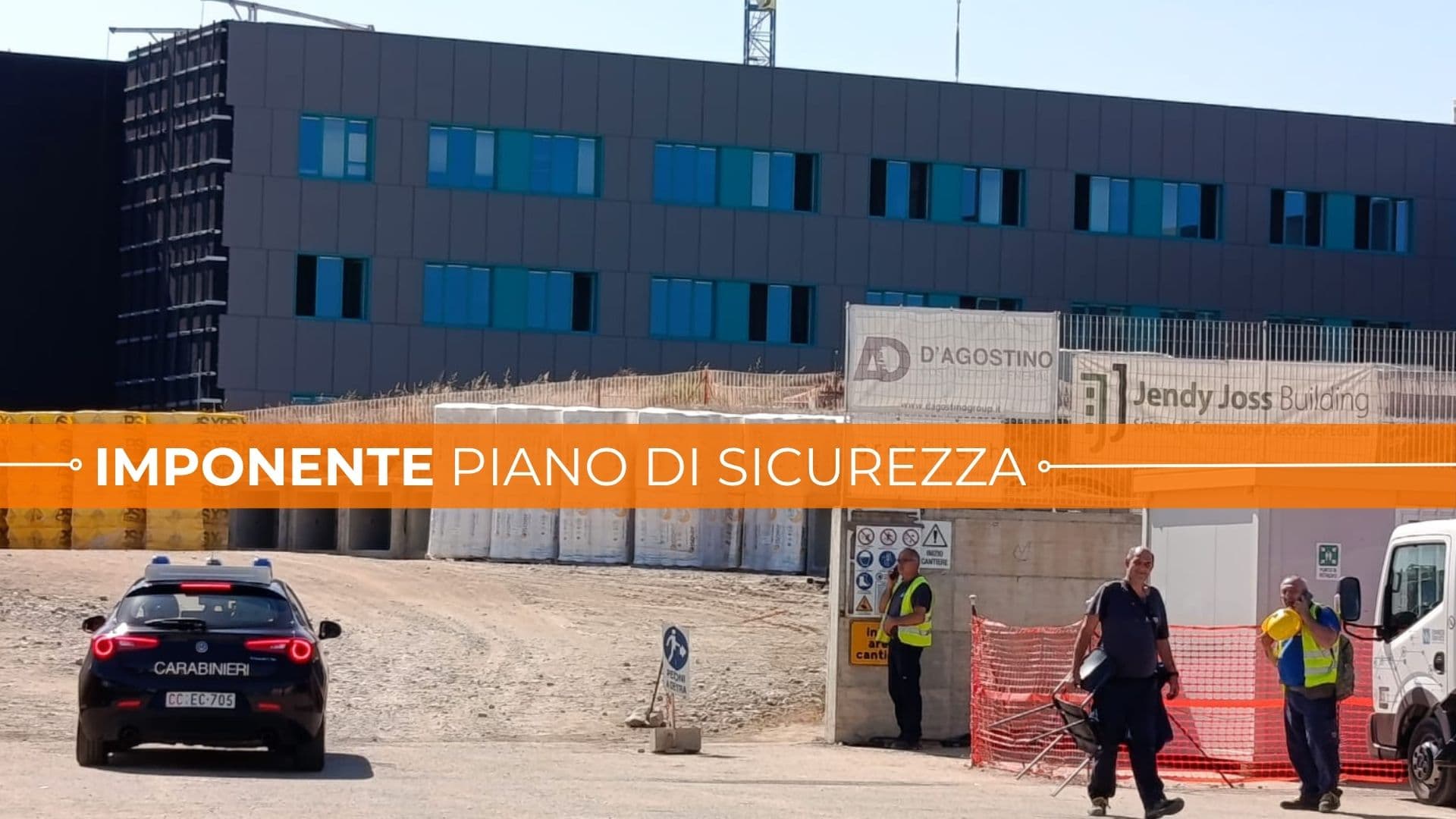 Maxi dispiegamento di forze dell’ordine nel cantiere del Nuovo Ospedale
