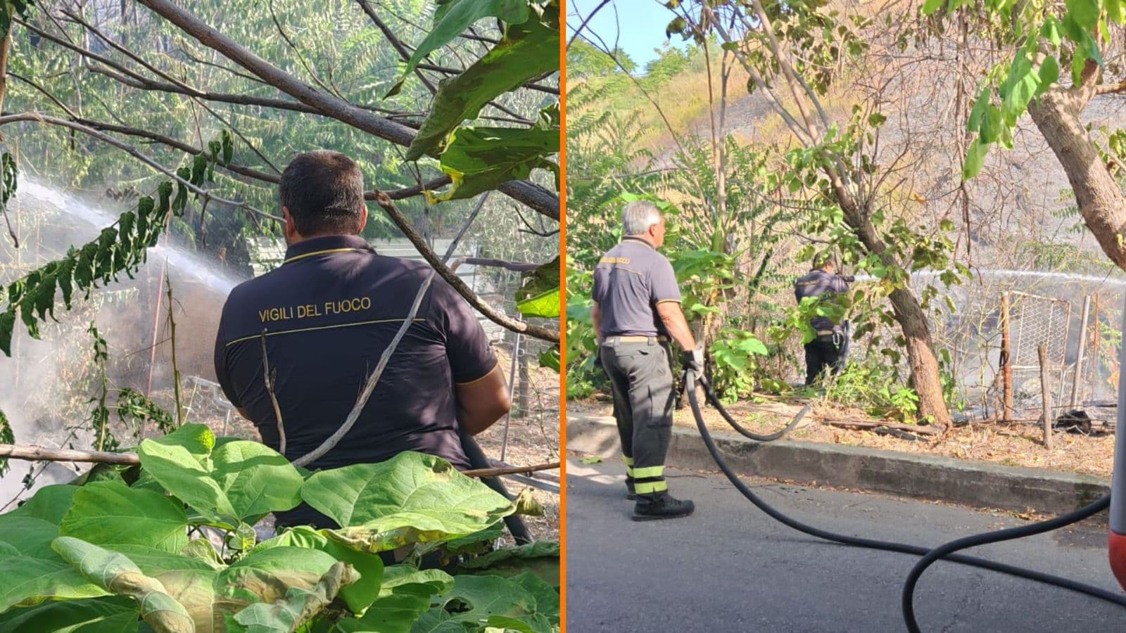 Incendi a Corigliano, fiamme nel centro storico
