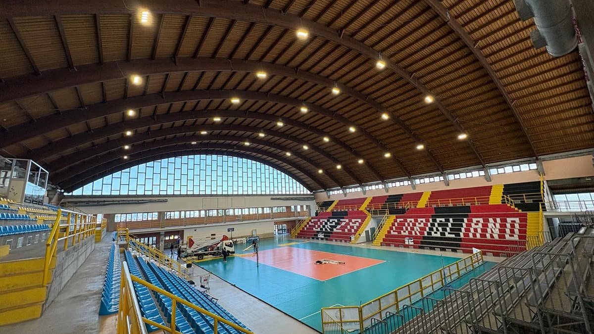 Il PalaBrillia torna a splendere: pronto il nuovo impianto led, per il ritorno in Serie B