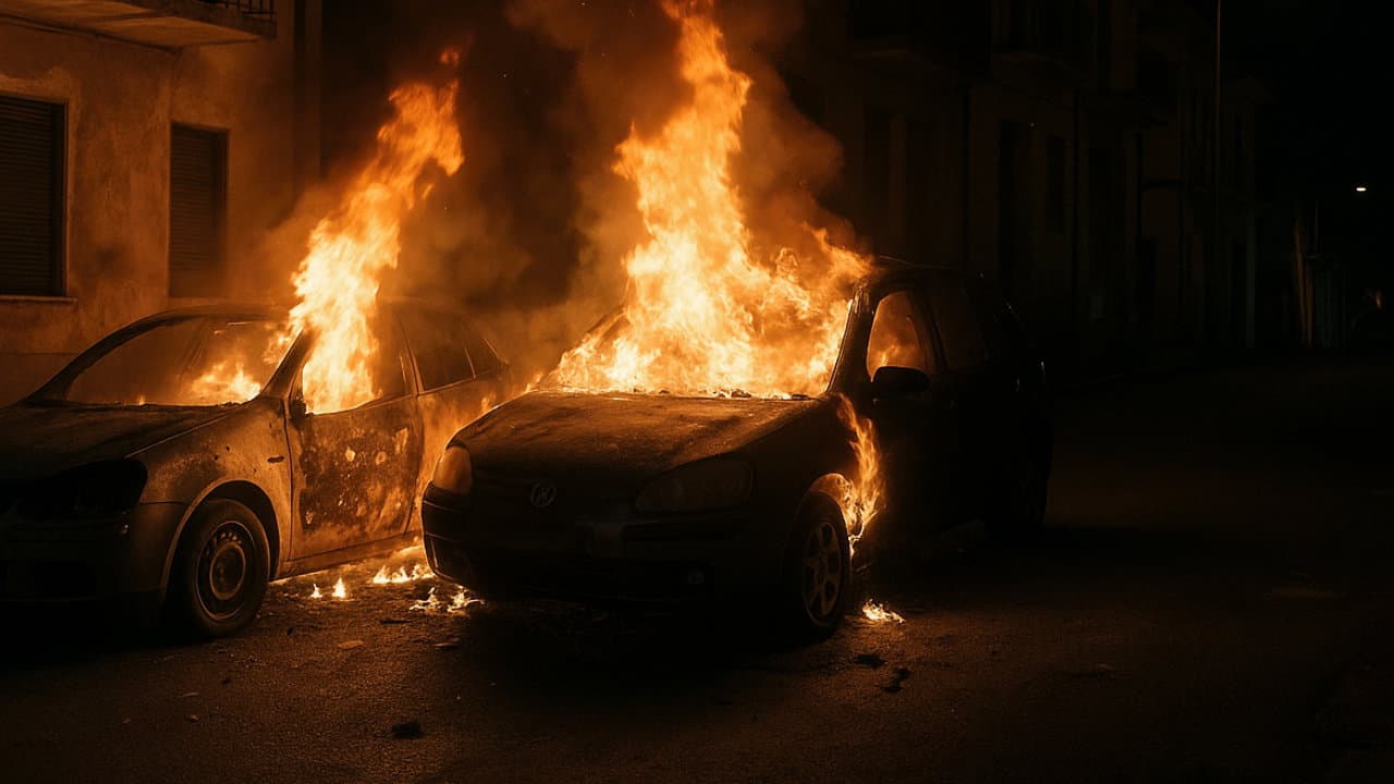 L'anonima incendi si fa largo a Spezzano albanese: a fuoco due auto