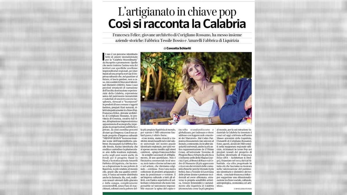 La stampa nazionale e internazionale promuove il progetto Mid Pop Design