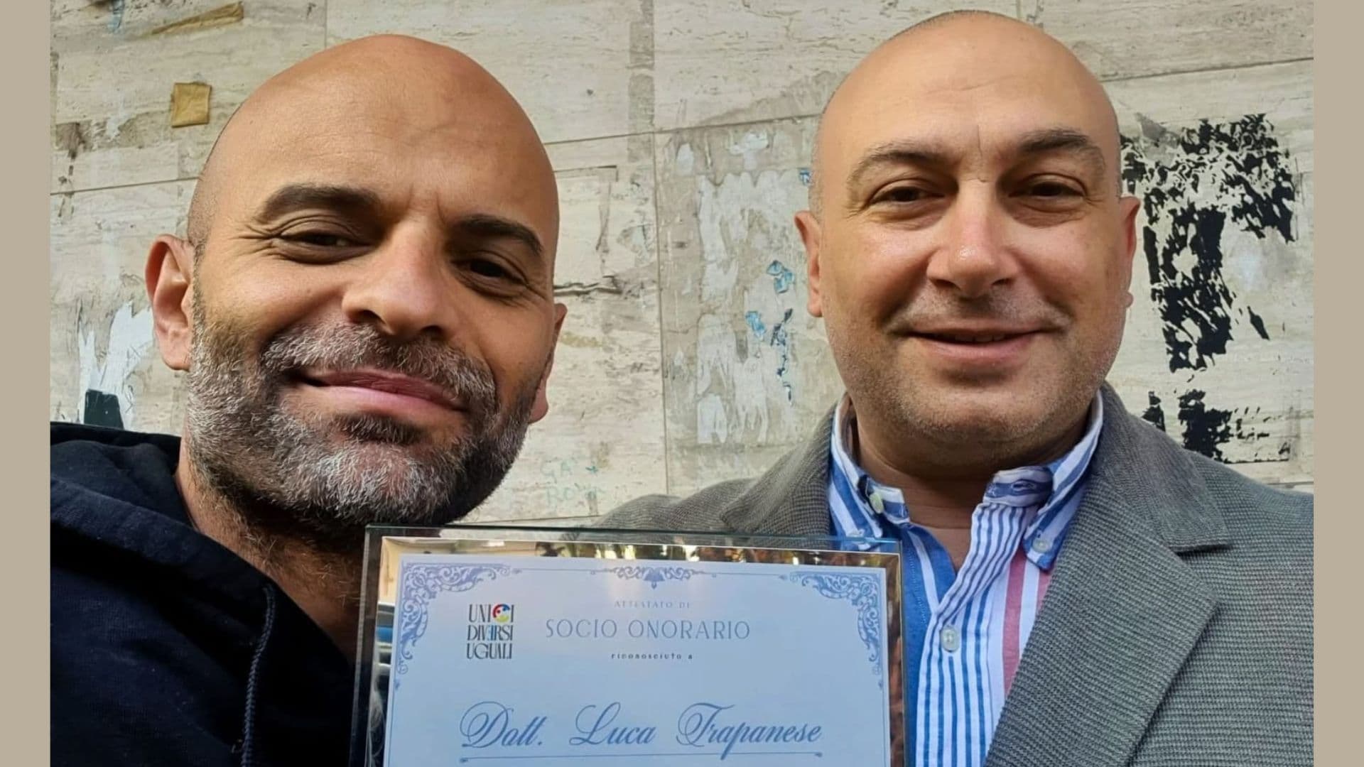 Luca Trapanese nuovo Socio Onorario dell'associazione "Unici Diversi Uguali"