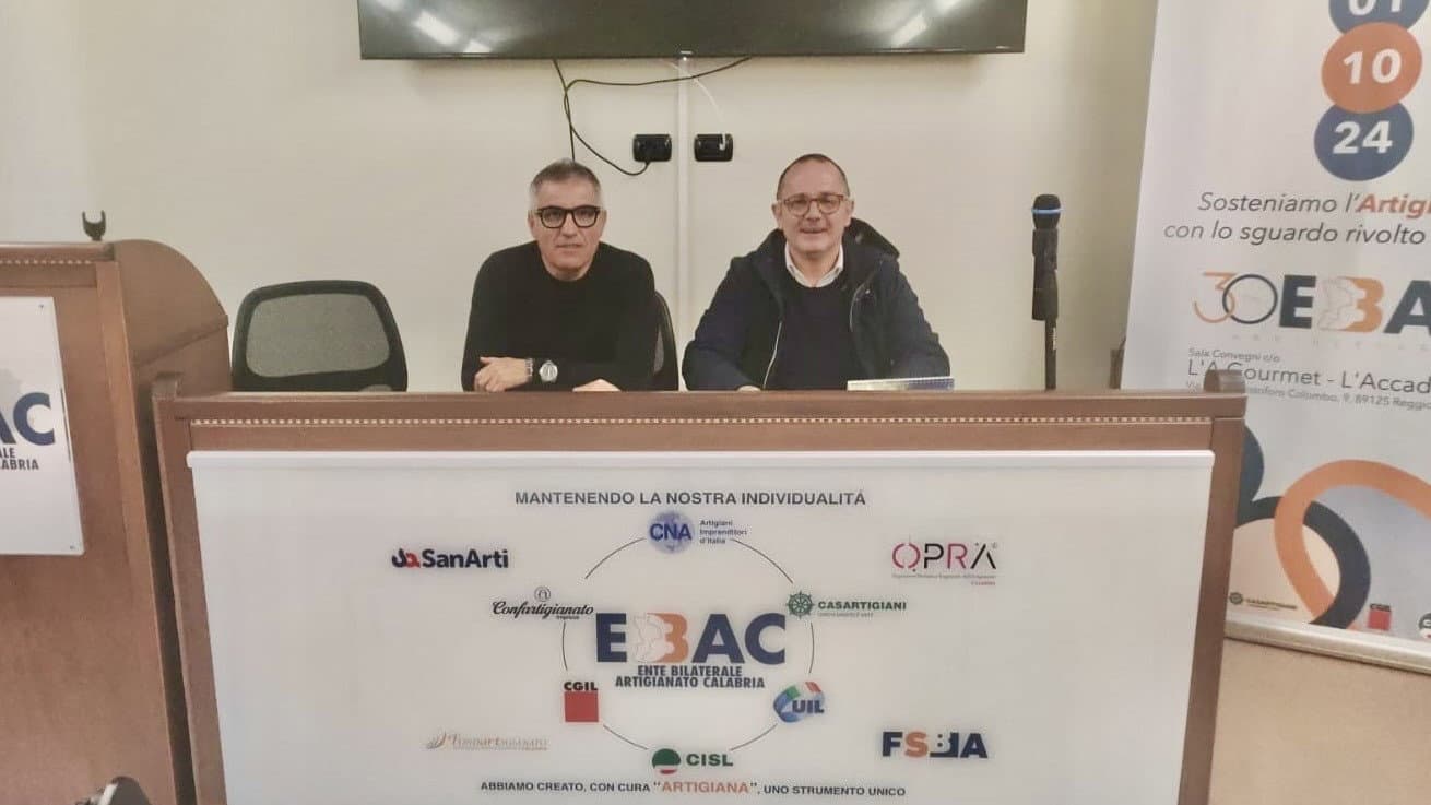 Bonus Natalizio ai lavoratori delle imprese artigiane calabresi: l'Ebac Calabria stanzia 100mila euro