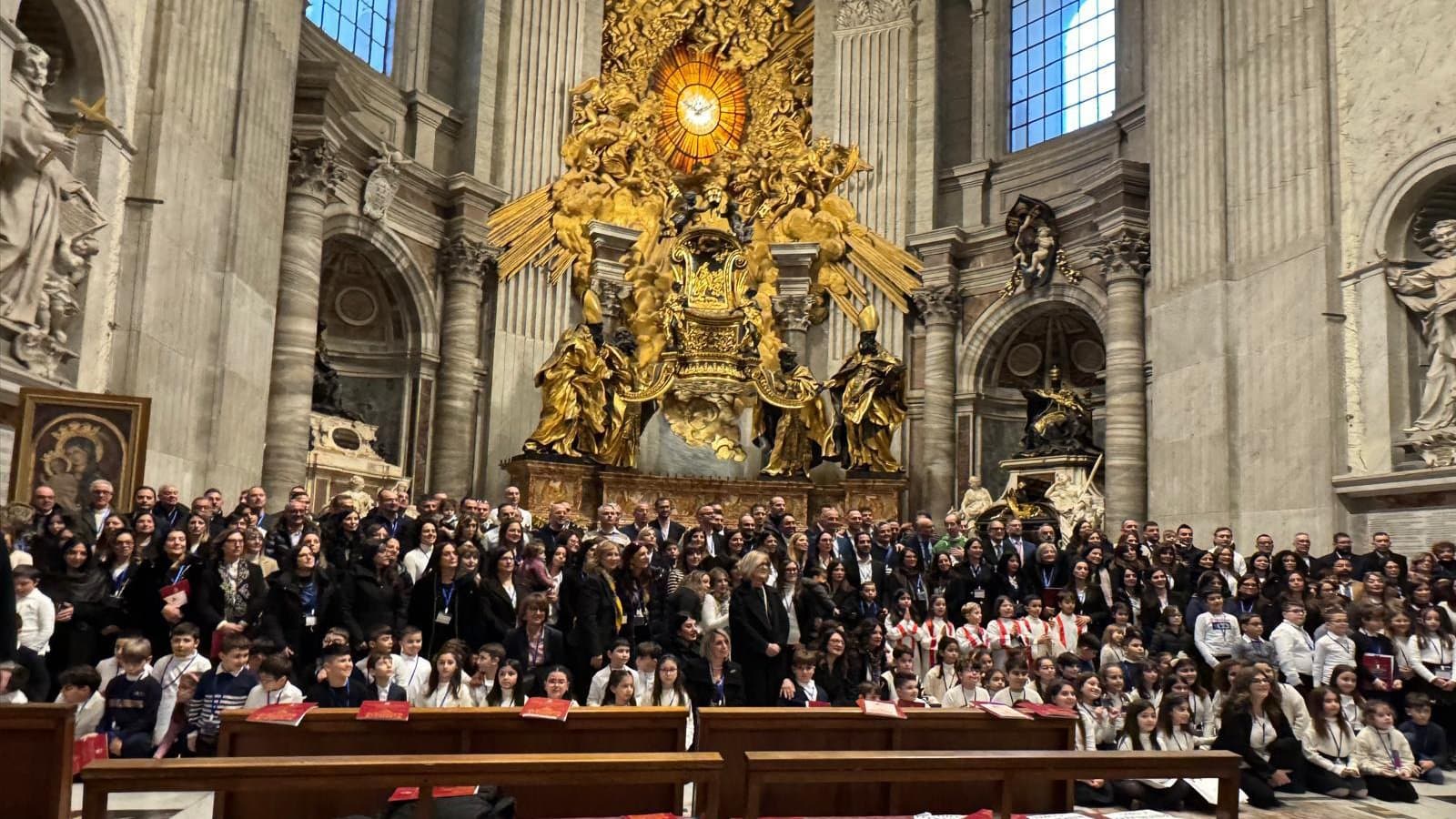 L’IC “Erodoto” in Vaticano: bambini, famiglie e scuola insieme nella Basilica di San Pietro