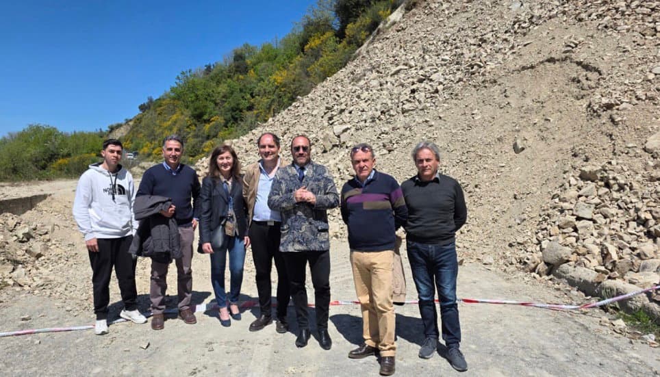 Frana sulla SP 251, sopralluogo della Provincia dopo la segnalazione del consigliere Garofalo
