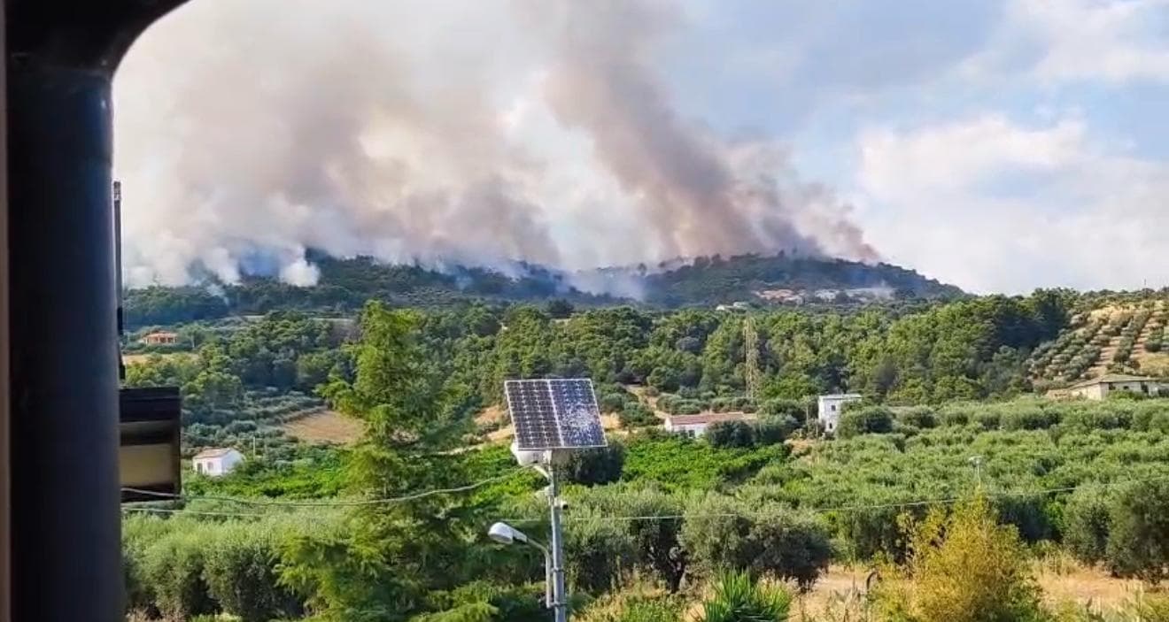 Continua a bruciare il Pollino: vasto incendio a Cerchiara di Calabria