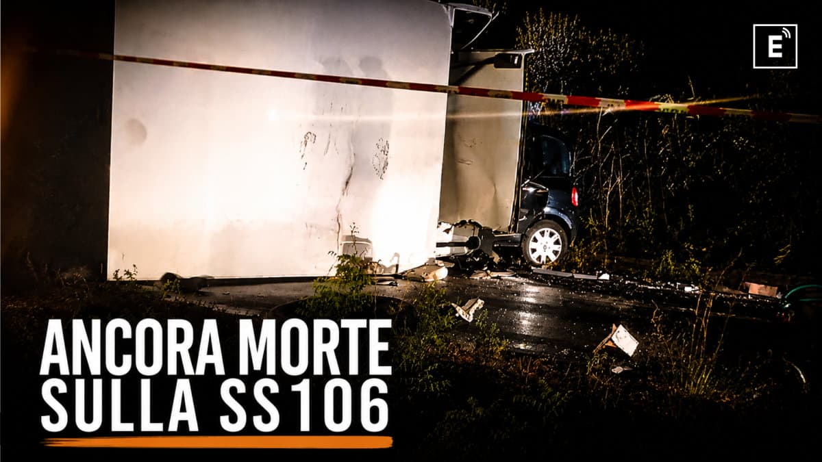 Incidente nella notte sulla SS106: muore un giovane di Mirto Crosia
