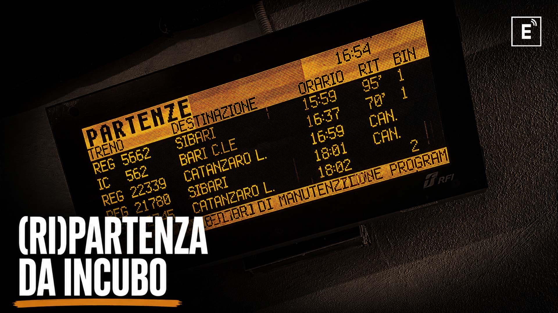 Riapre la ferrovia jonica, partenza da incubo: treni cancellati e ritardi fino a 97 minuti