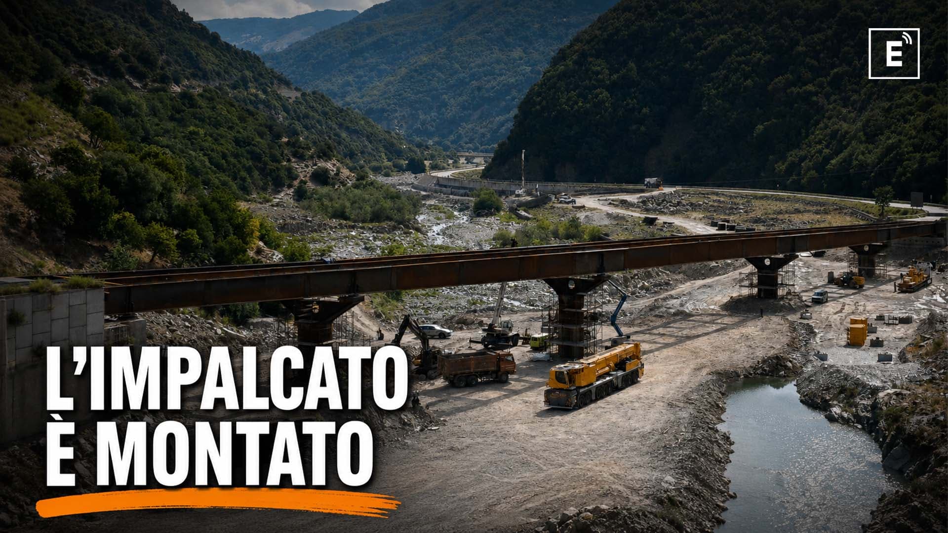 Sila-Mare, completato il varo dell’impalcato metallico del viadotto Ortiano II