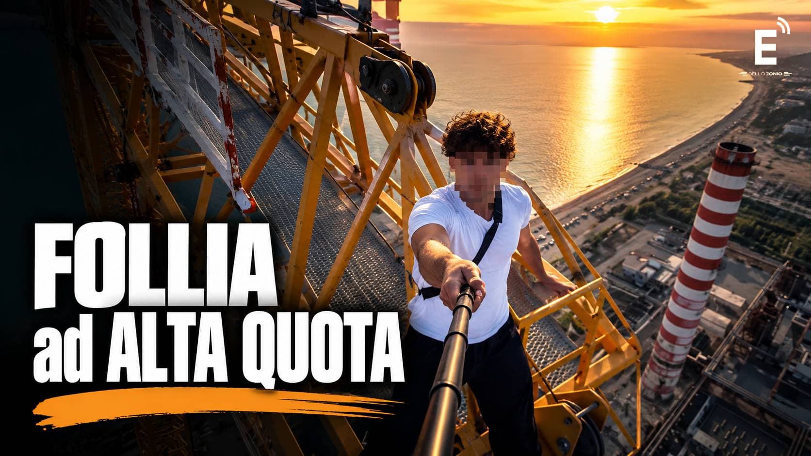 Ifmich scala i 260 metri dell’ex Enel di Rossano: la folle impresa del rooftopper catanese