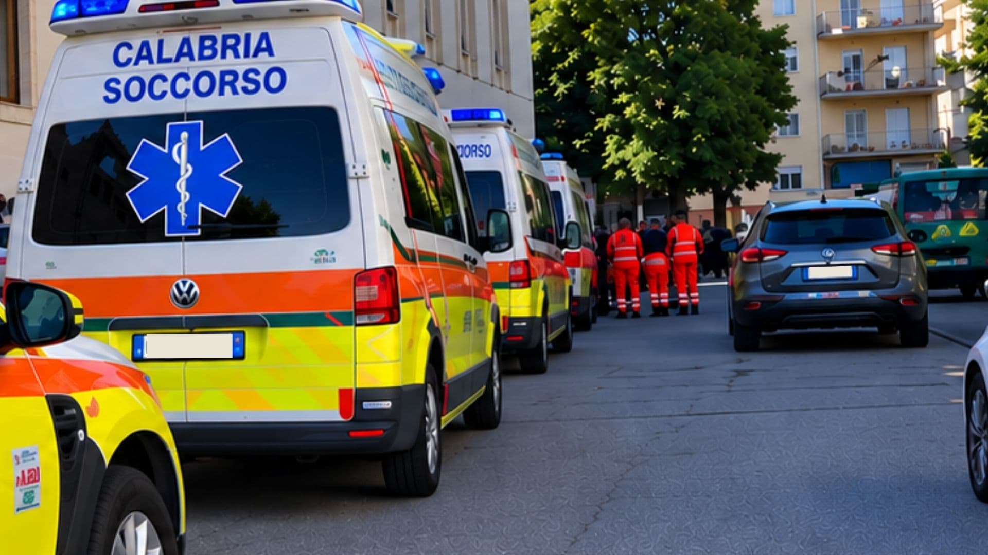 Ambulanze in protesta davanti all’Asp di Cosenza: «Così il 118 non regge, pronti a fermarci»